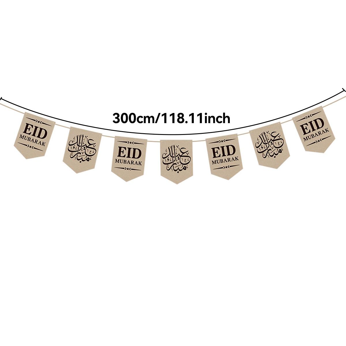 

Eid Mubarak Banner with Sheep Ornaments, Islamic Wall Hanging Decor for Eid al-Fitr & Adha, Ramadan Kareem Home Party Decor Gift