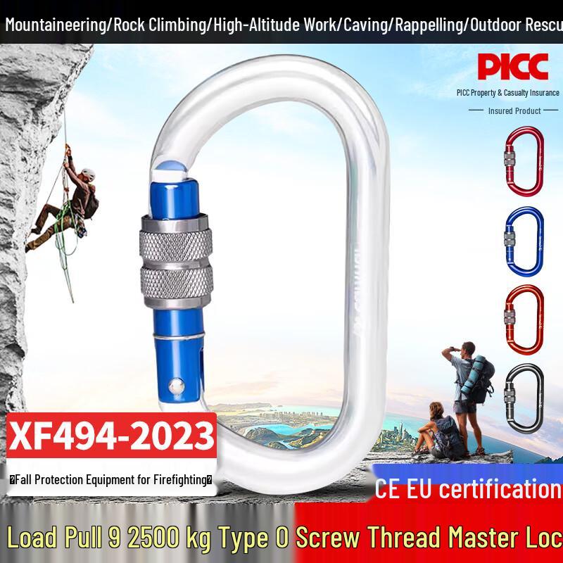 OLOMM Threaded Auto-Locking Safety Carabiner