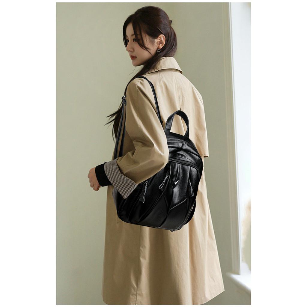 IELGY Ladies' Backpack - PU Leather, Water Repellent, Perfect for Travel & Commuting