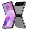 Phone Case for Motorola Razr 40 Covers with Leather Patch Lychee Pattern Shockproof Bumper Anti-fall Protective Cases