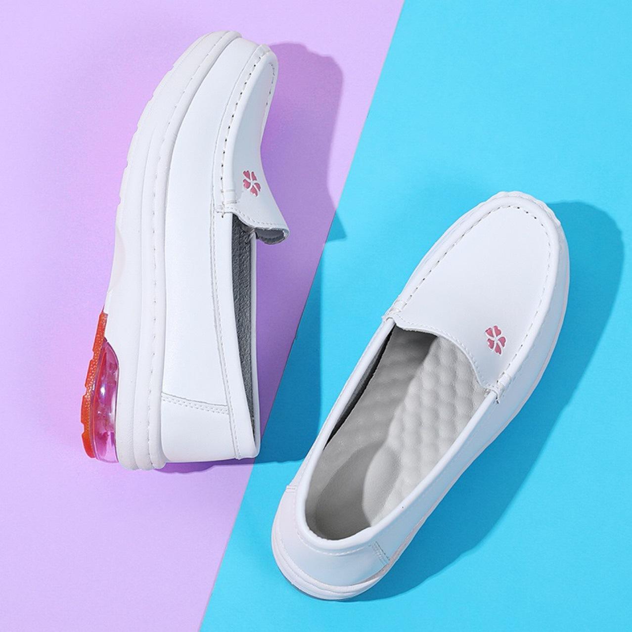 Модные женские туфли медсестры Модные белые туфли Удобные Толстая подошва Женские — фото 4