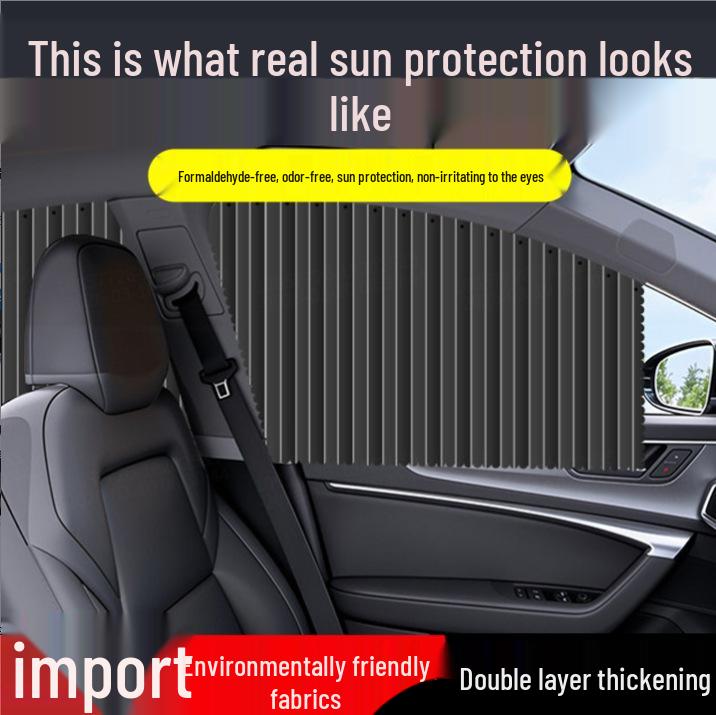 Magnetic Car Sunshade Privacy Curtain No-Install for Rear Seat Windows