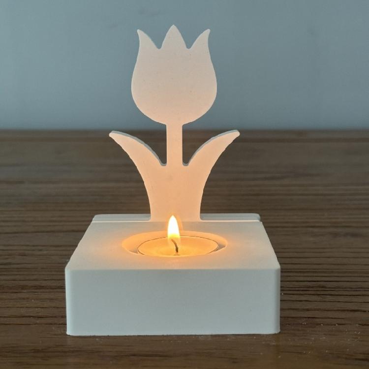 Flower Candle Holder Resins Castings Molds Tulips Candlesticks Silicone Molds