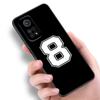 Etui na telefon z numerem piłki nożnej koszykówki dla Xiaomi Mi A2 8 9 SE Note 10 10T 11 12 Lite 9T 11T 12S 12T Pro A3 6X 12X Czarne etui