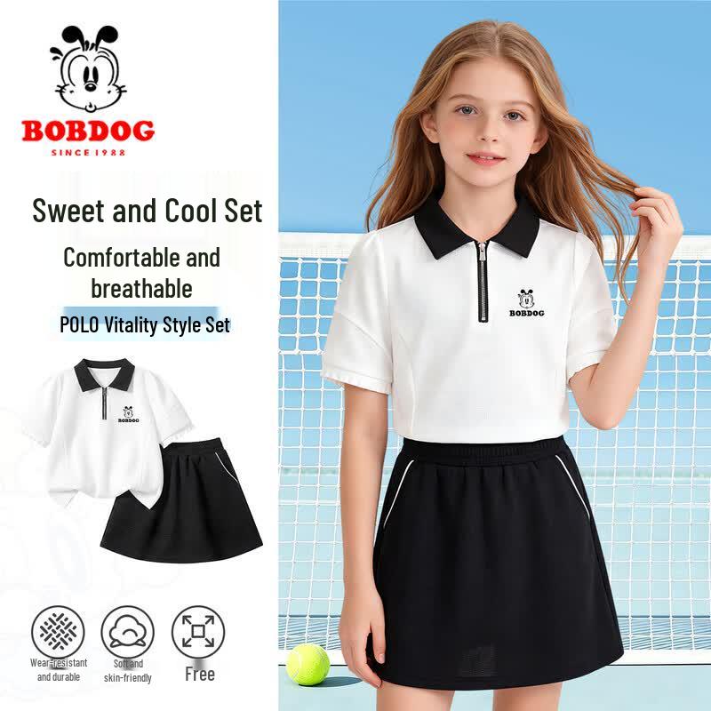 Boboduck Girls  Polo Dress Set 130