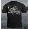 Animal T-Shirt for Men Lantern Fish 3d Print Horror Elements Men'S Tops Summer Tees Loose Oversized-Shirt Street Casual Tshirt