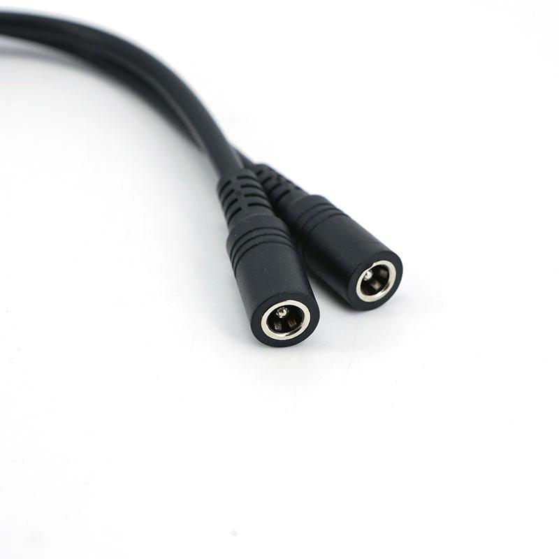 18awg 7A 30CM DC 12V 24V 1 Male To 2 Female 2 Way Splitter Connector DC Power Supply Adapter Extension Cable 5.5x2.1mm