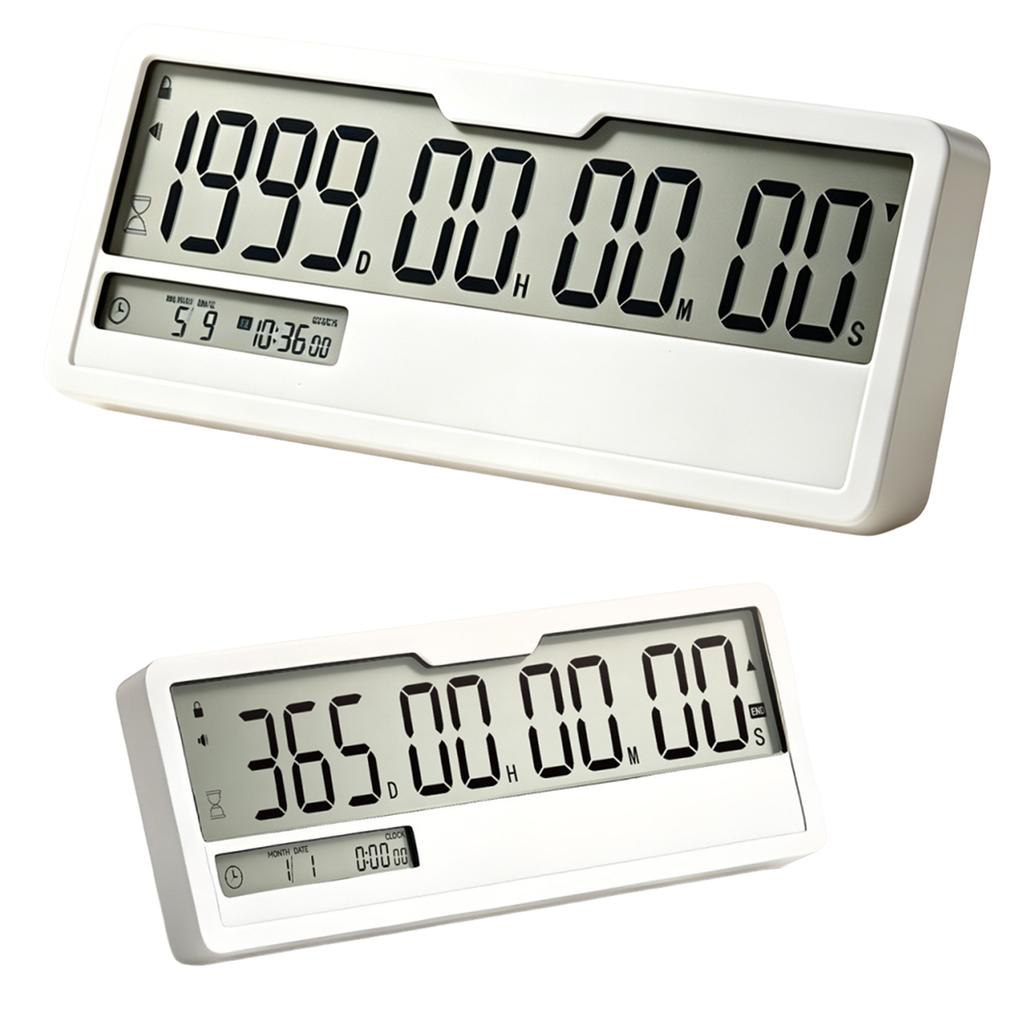 Day Countdown Electronic Timer with Stand Calendar Timer Reminder Large Screen Slim Digital Alarm Clock for Lab School Office