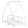 VidaXL Bed Frames for Children, Single Bed with Slatted Base, Bedroom Furniture, Scandinavian, White 70x140 Cm 834457