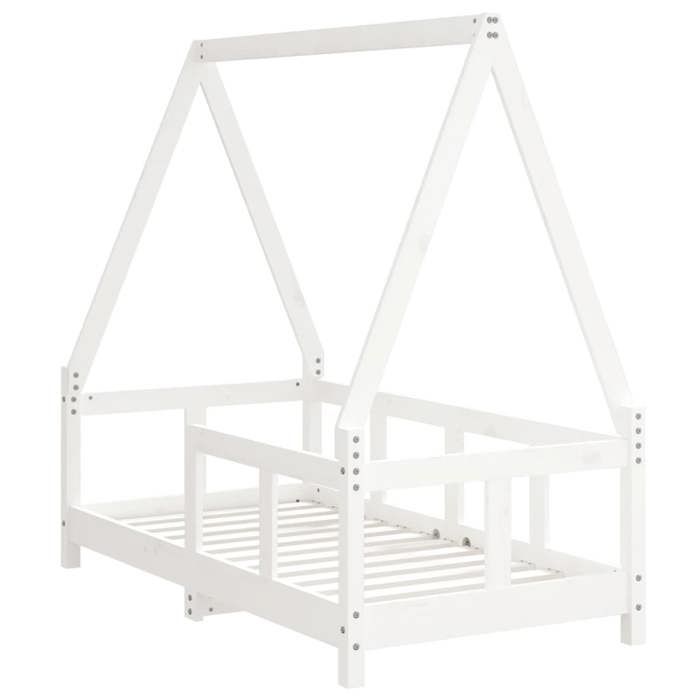VidaXL Bed Frames for Children, Single Bed with Slatted Base, Bedroom Furniture, Scandinavian, White 70x140 Cm 834457