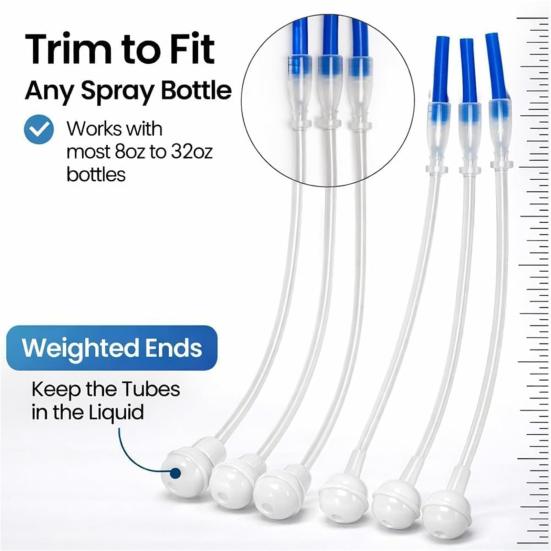 360 Degree Tilted Spray Bottle Adapter with Weighted Tube Upside Down