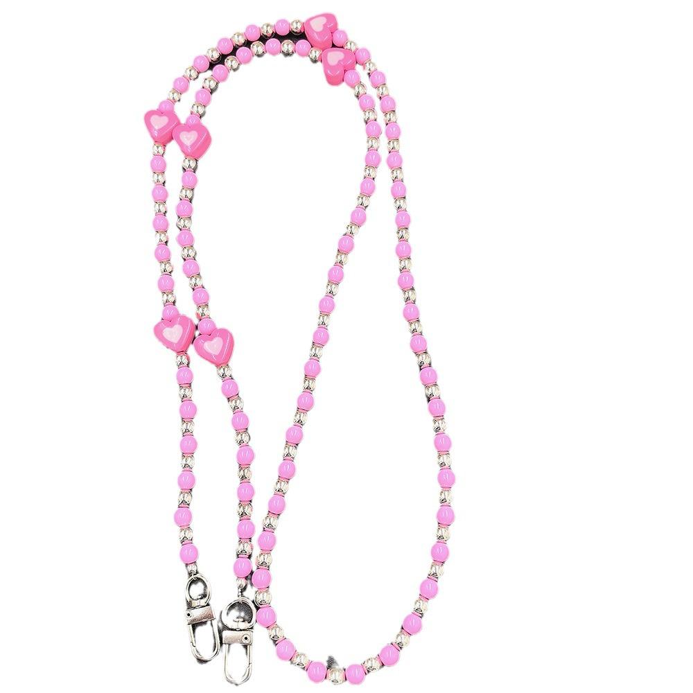 Beaded Pearl Love Crossbody Phone Chain Lanyard, Perfect Gift for Females.