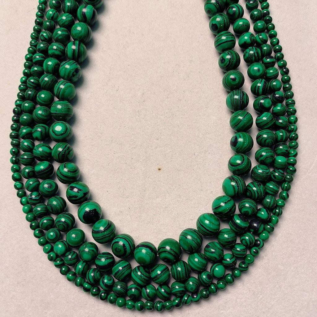 Optimized Malachite Round Beads for DIY Bracelets, Necklaces, Jewelry & Accessories