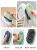 1pc Multi-function Automatic Spot Shoe Brush Soft Hair Hand Pressure Hanging Hole Suitable for Clothing Carpet Plastic Handles