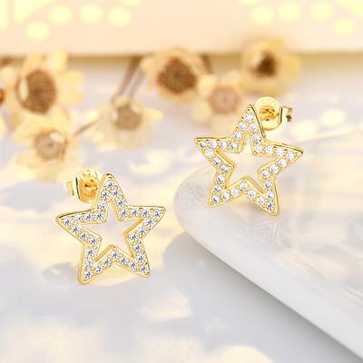 Jewelry Actress Star Earrings Personalized Creative Zircon Earrings Trendy and Fashionable