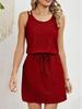 Bohemian Summer Women's Dress with Crisscross Back and Thin Straps