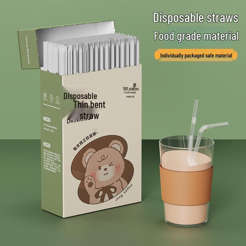 Kapa Bear Disposable Food Grade Individually Wrapped Straws