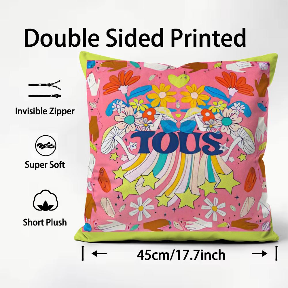 CRAFTED WITLOVE T-tousS Cushion Cover Comfortable Reversible Pillow Cover Ideal for Car Sofa Bedroom & Beyond
