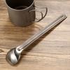 Ultralight Titanium Long Handle Spoon and Spork Cutlery Set Portable Outdoor Dinner Spoon Cutlery Camping Backpacking Picnic