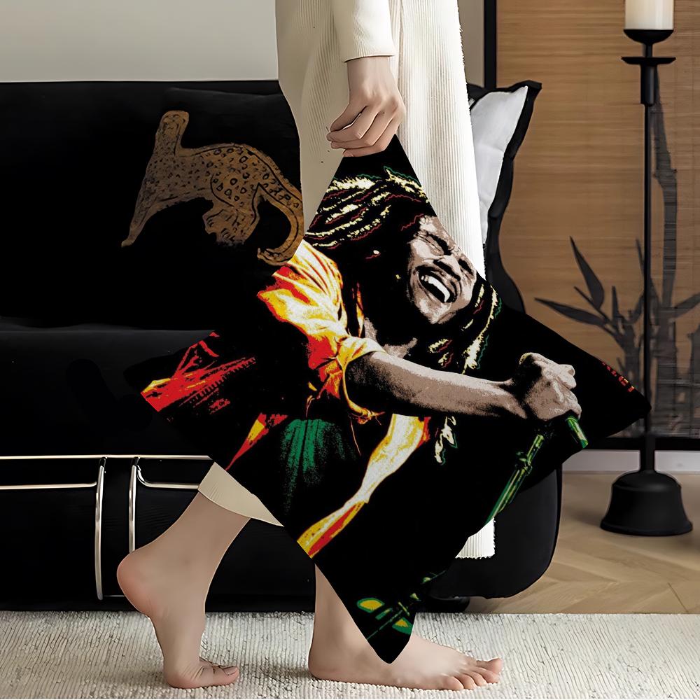 Keep Calm And Smoke Weed Bob Marley Cushion Cover Car Throw Pillow Case For Sofa Car Christmas Gift 40x40cm 45x45cm