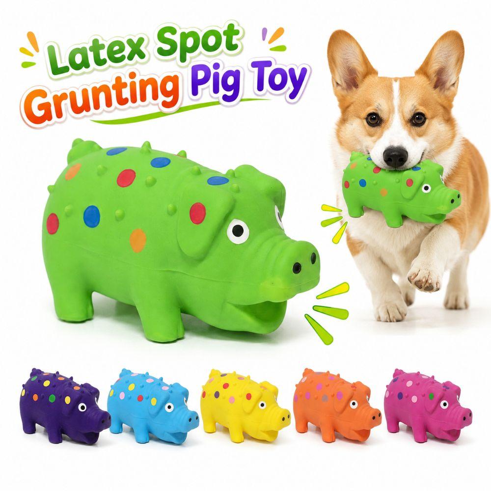 Weiches Latex-Punkt-Grunzschwein-Spielzeug Interaktives Hundekau-Spielzeug Für Kleine Mittlere Große Hunde