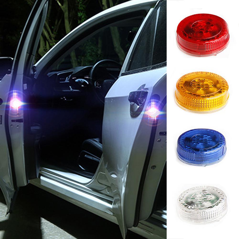2pcs Car LED Door Warning Anti-collision Light Wireless Alarm Lamp Universal