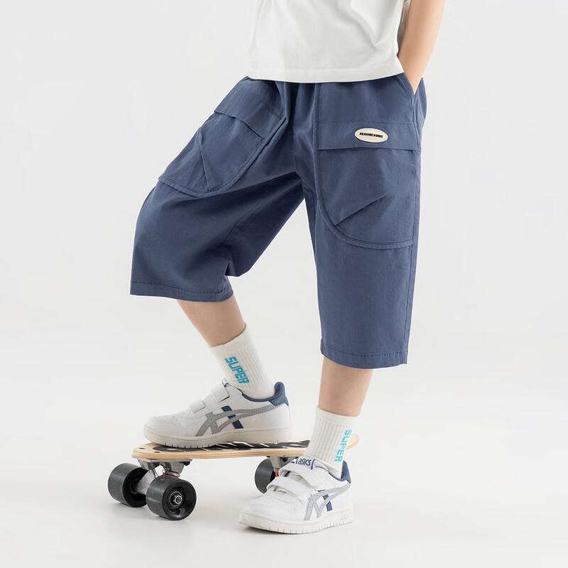 Boys Summer Lightweight Casual Cropped Cargo Pants 140