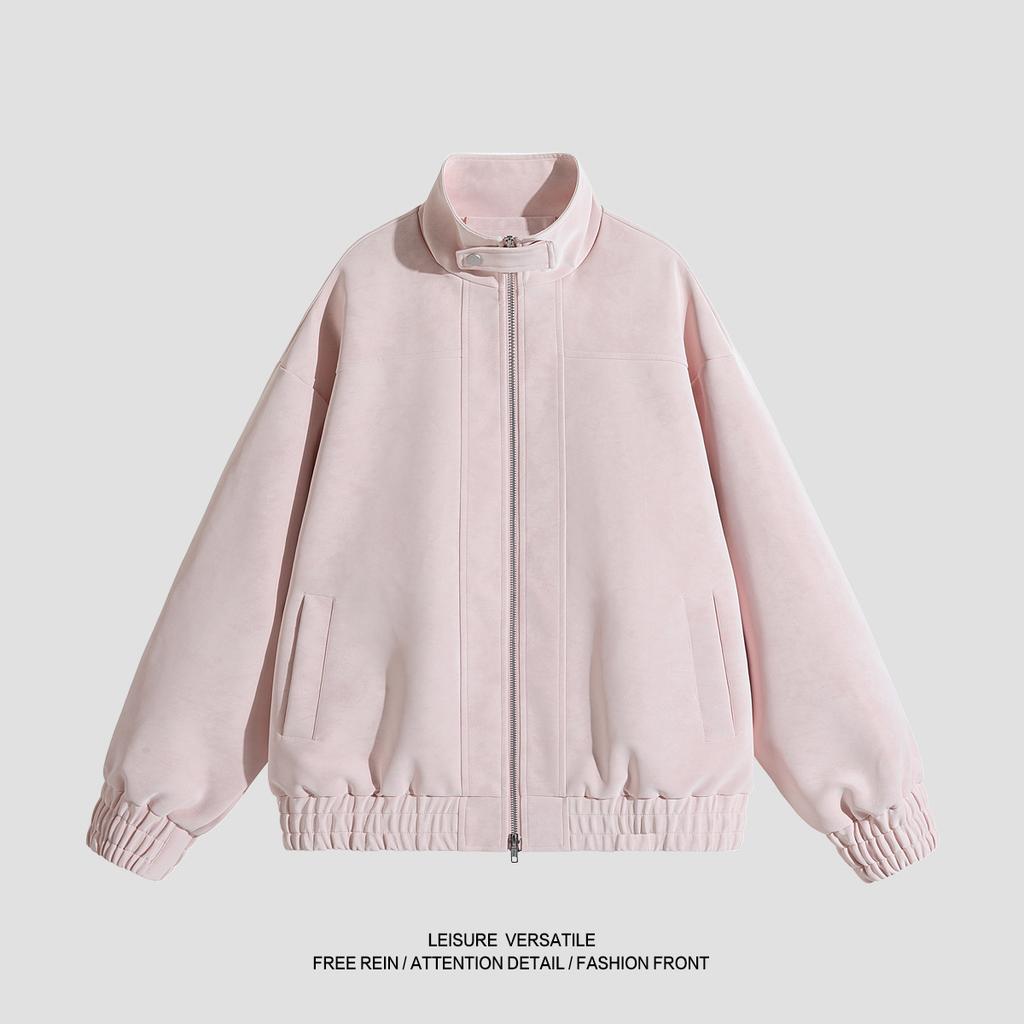 PU Leather Jacket Spring and Autumn New American Versatile Loose Collar Couple Casual Jacket