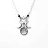 Goddess Moon Pendant Necklace With Vintage Geometric Design For Women And Men