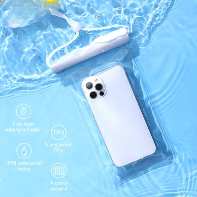 Vodotěsné pouzdro na telefon IPX8 Vodotěsná taška na telefon Univerzální plavecké pouzdro Kryt