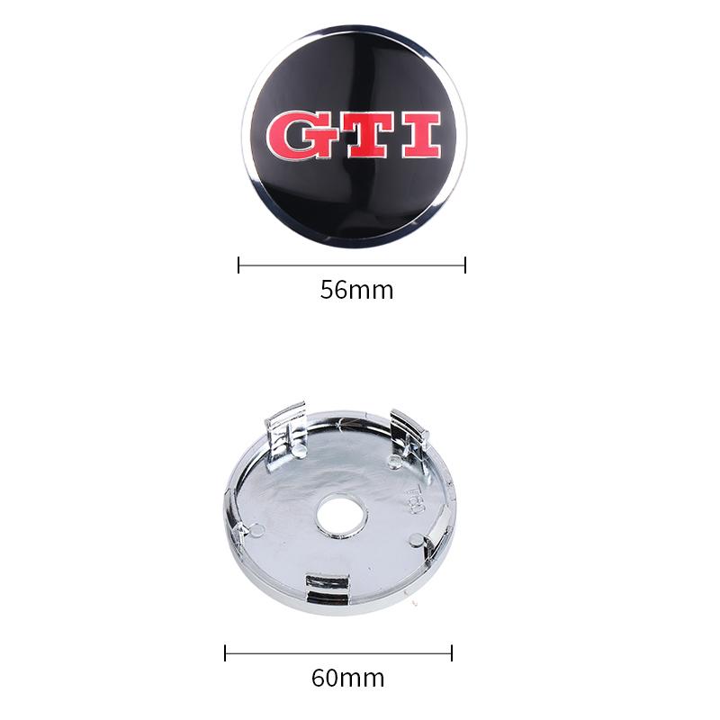 FUVLN1 60/63/68mm Car Wheel Center Hub Cap Logo Tyre Rims Badge Cover For Volkswagen VW Scirocco Golf MK6 Polo Tiguan PASSAT GTI R Line