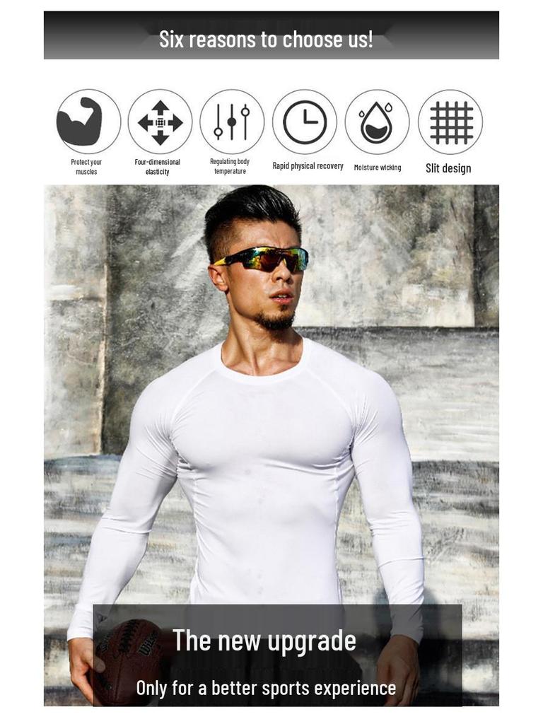 Pánské sportovní triko s dlouhým rukávem - Podzim/Zima Rychleschnoucí Běh, Posilovna, Basketbal, Fotbal Tréninkové oblečení