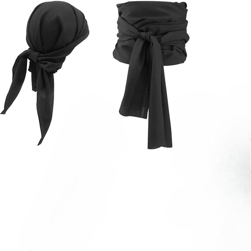 2pcs Halloween Headscarf and Belt Apparel Accessories Pirate Costume Medieval Men's Women's Historical Viking Cosplay Party Wear