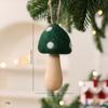 1Piece Christmas Wool Felt Mushroom Gift Bag Decoration Hanging for Gathering Christmas Decoration New Year Holiday Party Decors