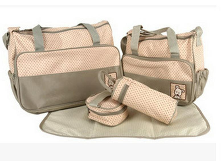 Waterproof Fashion Mommy Bag Set: Multifunctional Crossbody, Large Capacity, Single Shoulder, Handheld, 5 Pieces