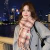 Mohair plaid scarf women's winter sea salt milk coffee blue thickened atmosphere warm student shawl scarf
