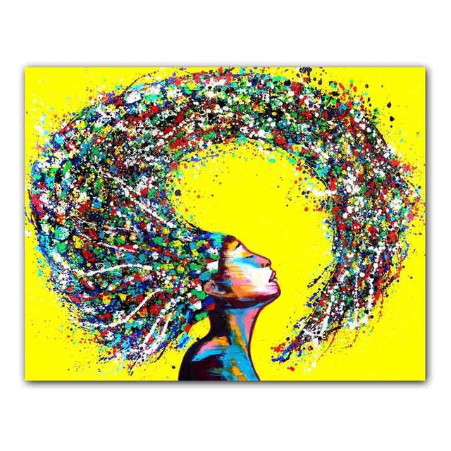 

Скандинавское граффити искусство фигура холст картина уникальная прическа модная модель постер офис гостиная украшение дома фреска без рамки 21*30cm No Frame