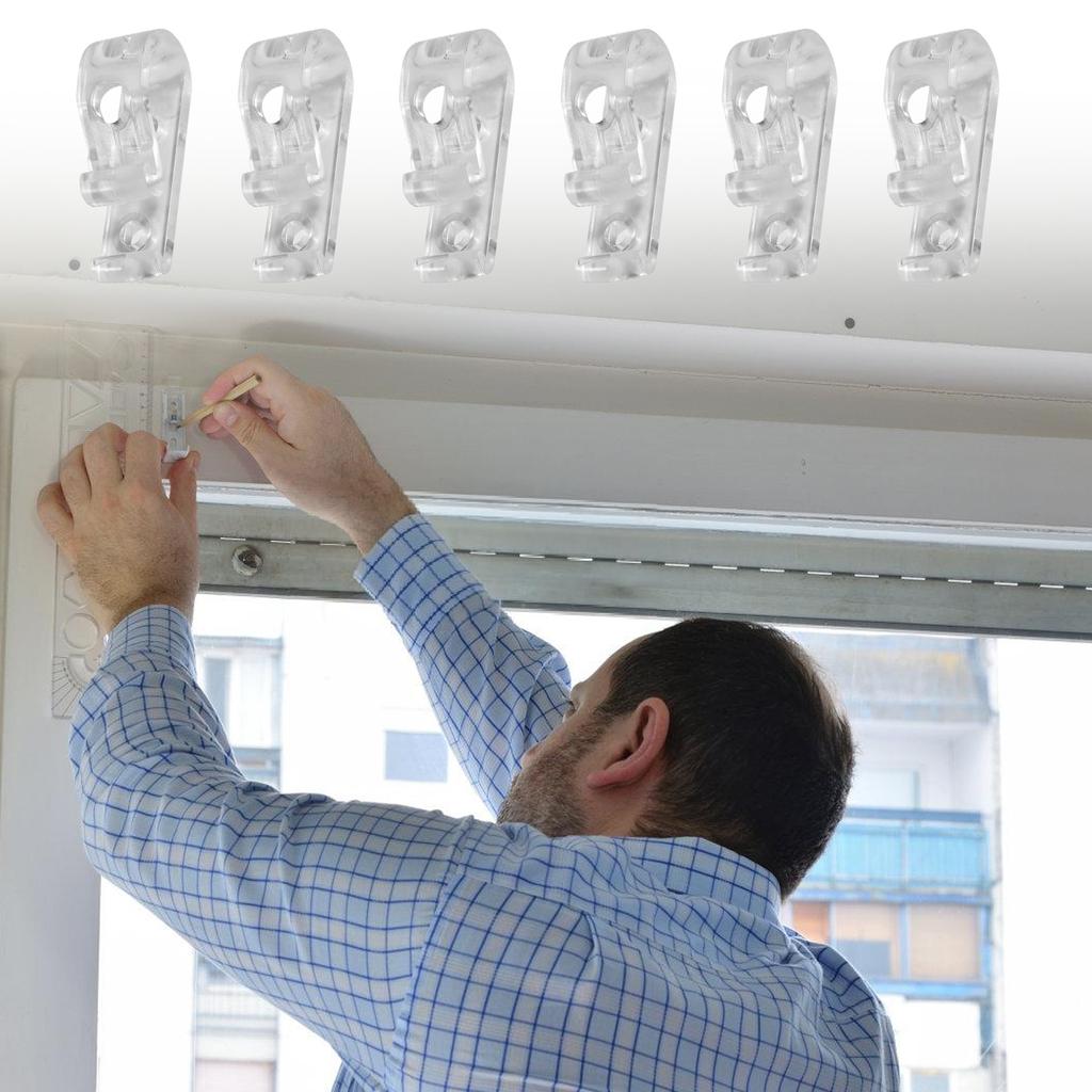 Clear Blind Cord Holder Roller Shade Safety Chain Retainer Cord Guide Fixation Hooks for Blinds Cord Beaded Chain Clip