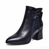 Fashion Autumn Women's Platform Shoes New Stiletto Heel Heeled Ankle Boots Winter Versatile Pointed Toe Warm Short Boots