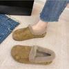 Baotou Shoes - Women's One-piece Slip-on Padded Winter and Autumn New Cotton Slippers
