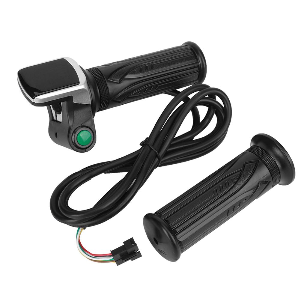 Electric Bike Throttle Grip LCD Electric Quantity Display with Switch 6 Cores Speed Governing Throttle Grip Throttles 2