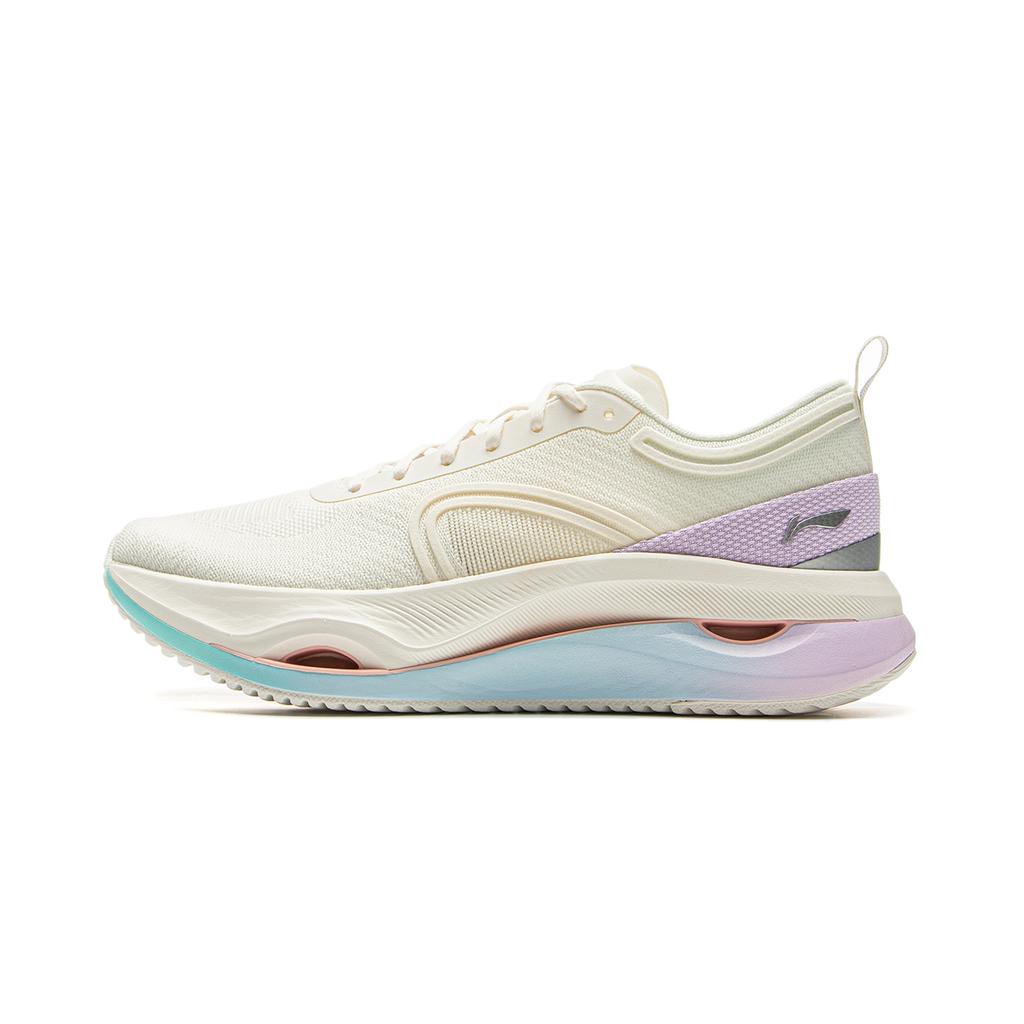 Li Ning Jing Hong Sports Comfortable Shock Absorption Rebound Low Top Training Running Shoes Women sneaker Off-White ARHV002-23