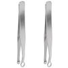 2Pcs Nose Hair Tweezers Waterproof Simple Painless Safe Design Safety Protection Stainless Steel Nose Hair Tweezers