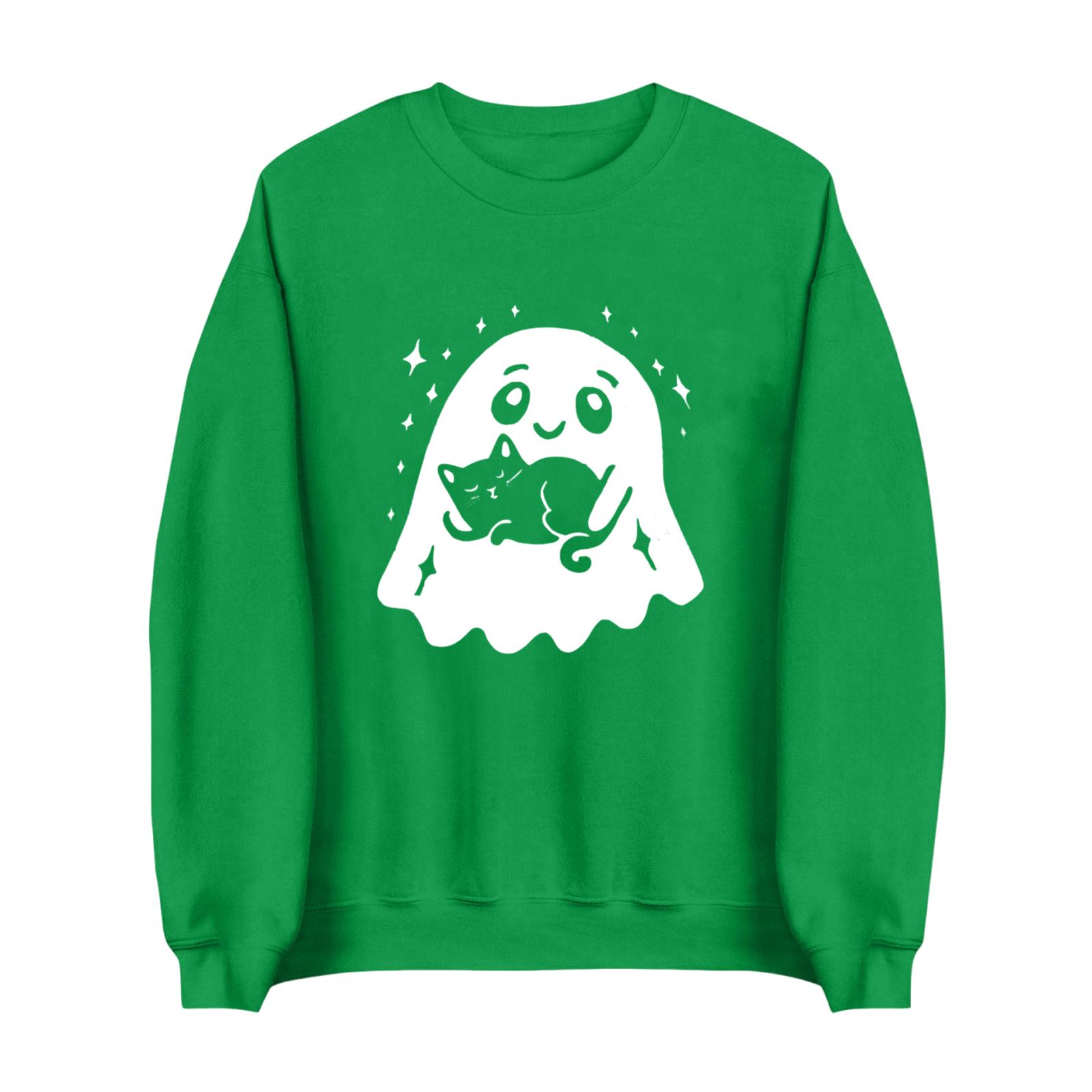 

Женские топы с длинным рукавом, футболки с круглым вырезом, осенняя мода, повседневные деловые туники-блузки XL зелёный