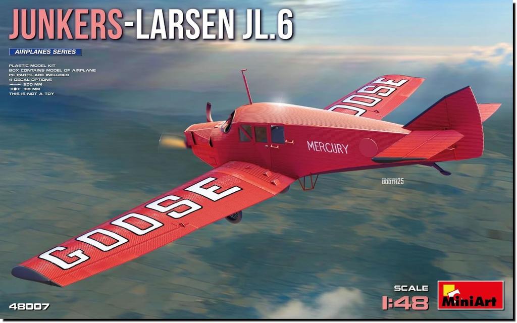 Miniart Plastic Model MA48007 1/48 Junkers-Larsen JL.6 (Airplane)