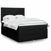 Box Spring Bed with Mattress Black 140 X 190 Cm Fabric