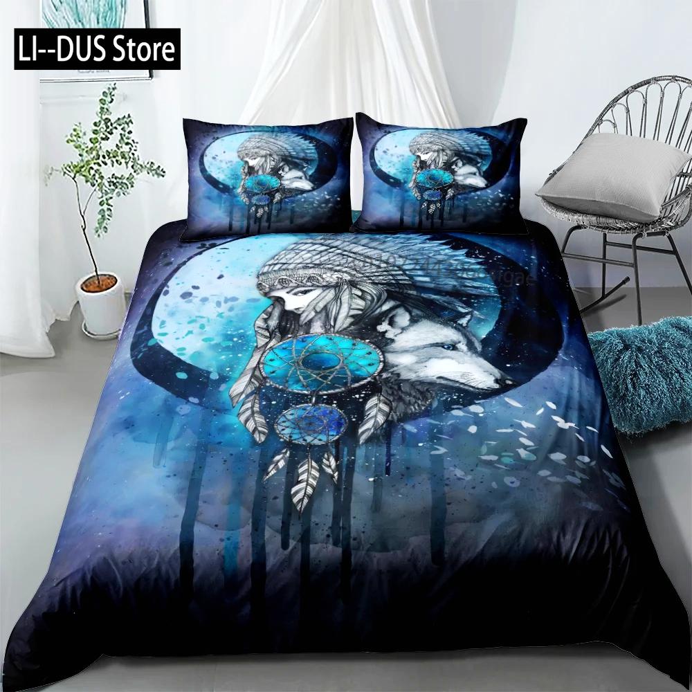 Dreamcatcher Ethnic Bedding Set Single Twin Double Queen King Cal King Size Bedding Bag Set with Pillowcase No Sheet for Adults
