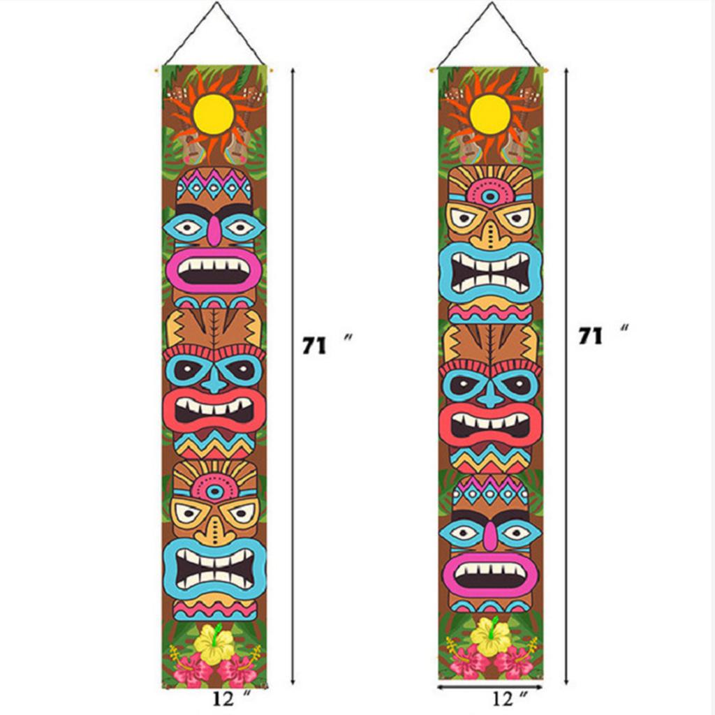 Hawaiian Party Decoration Banner Carnival for Beach Tropical Aloha Party Birthday Carnival Banner Backdrop for Hawaiian Luau