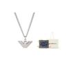 Emporio Armani Hip Hop Fashion Eagle Logo High-End Streetwear Stainless Steel Necklace Men Necklace Silver EGS2916040