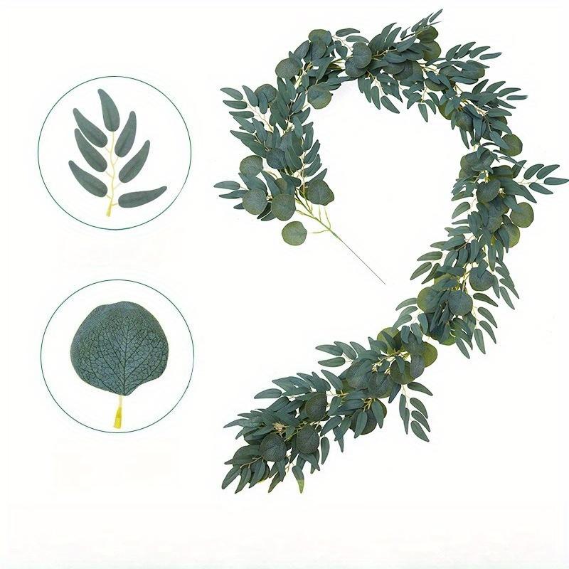 1Pc Eucalyptus Mixed 7-Leaf Willow Leaves (39.37 Inches/78.74 Inches), Can Be Used for Outdoor Ceremony Decoration, Table C Enterpiece